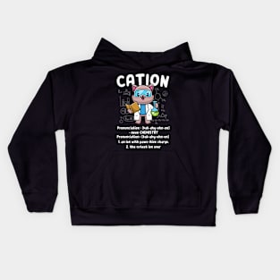 Cation - Funny Science Pun Kids Hoodie